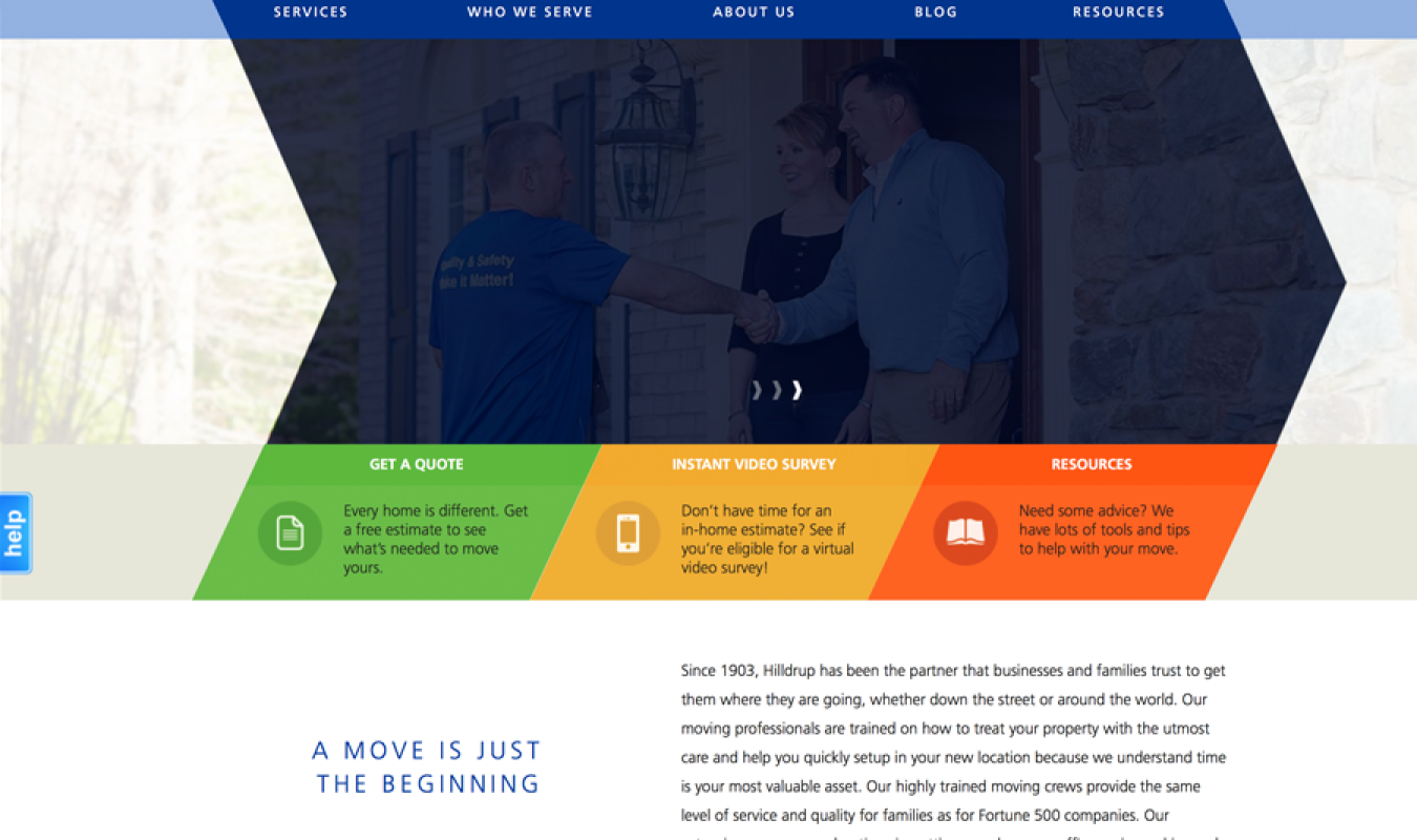 Portfolio Screenshot of Hilldrup Home